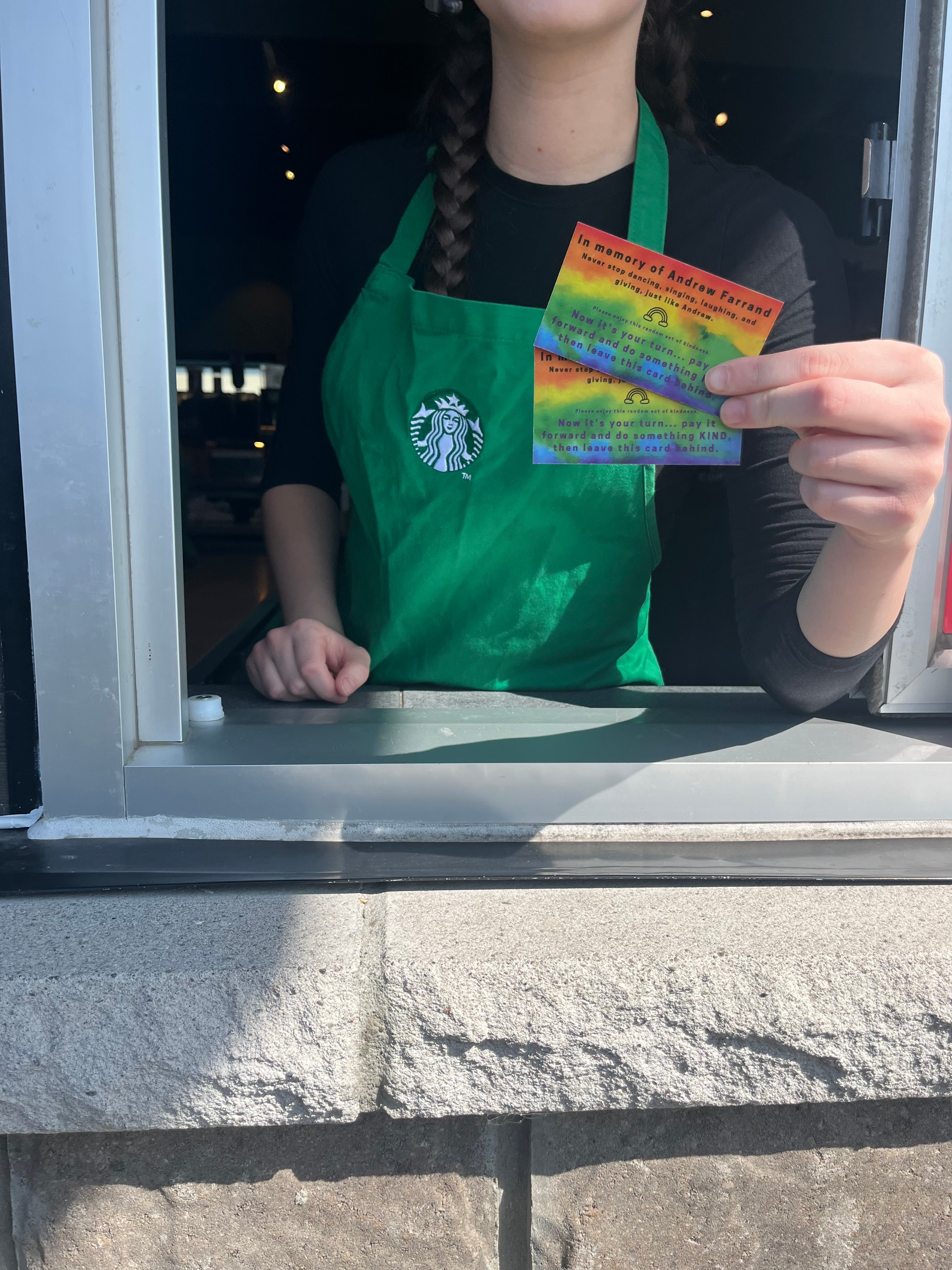 Macie R purchased Starbucks for the car behind her, thanks for being KIND AF